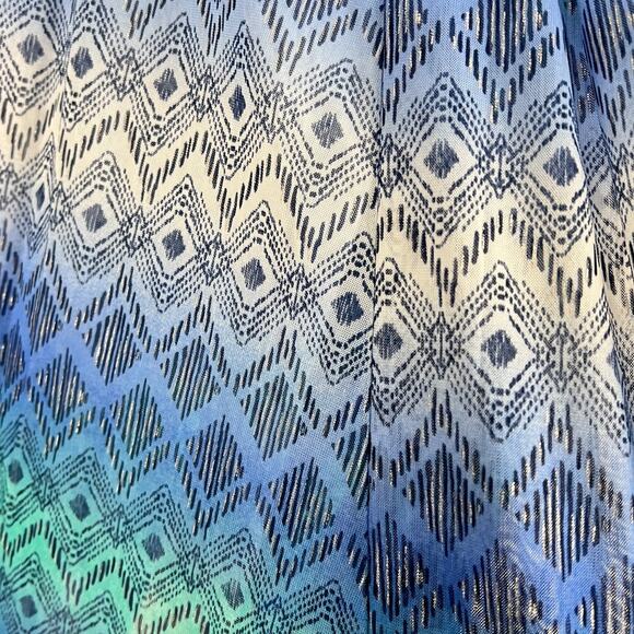 Chico's Womens XL Travelers Boho Coastal Resortwear Artsy Geometric Duster Vest - Picture 5 of 11